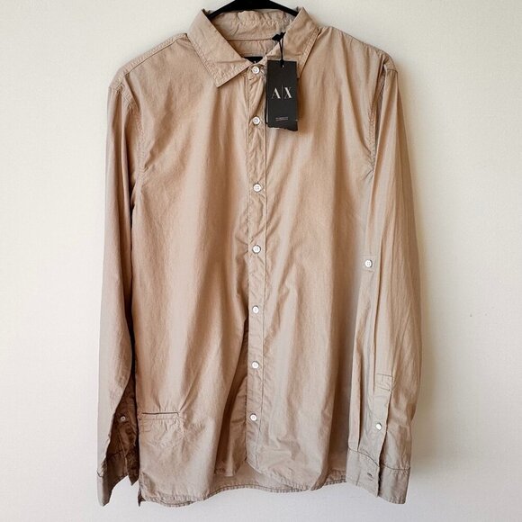 NWT Armani Exchange Button-Up Long Sleeve Shirt - Picture 1 of 13